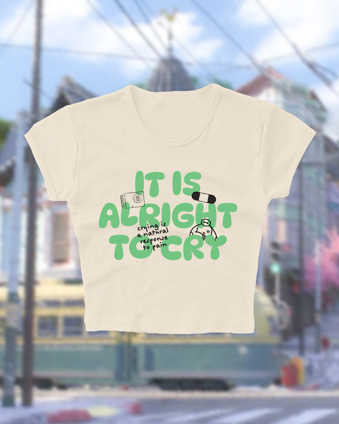 It is Alright to Cry Crop Top